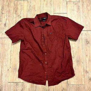 Hurley Red Casual Button Down Shirt